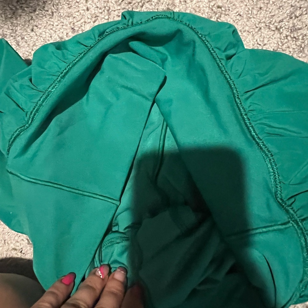Aerie Teal Women's crossover shorts - Picture 6 of 10